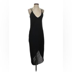Zara Black Strappy Midi Slip Dress